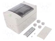 Enclosure: for modular components; IP55; grey; No.of mod: 5; AKe SPELSBERG
