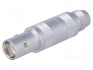 Connector: coaxial; 0S; plug; male; PIN: 1; soldering; for cable; 6A LEMO