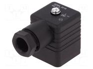 Connector: valve connector; plug; form A; 18mm; female; PIN: 3; 1A HIRSCHMANN