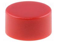 Button; 10mm; round; red SCHURTER