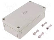 Enclosure: multipurpose; X: 94mm; Y: 180mm; Z: 57mm; TK PS; grey; IP66 SPELSBERG