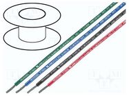 Wire; stranded; Cu; 18AWG; PVC; green; 600V; CPR: no classification 