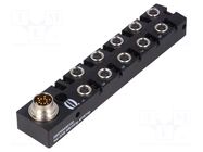 Distribution box; M8; PIN: 3; socket; 15÷30VDC; 6A; IP67; IN: 10 HARTING
