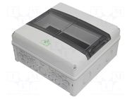 Enclosure: for modular components; IP65; grey; No.of mod: 12; AK SPELSBERG