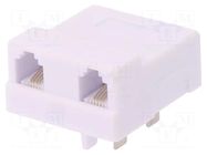 Adapter; RJ11 socket x2,WT4 plug; angled 90° NINIGI