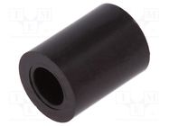 Spacer sleeve; cylindrical; polystyrene; L: 9mm; Øout: 7mm; black 