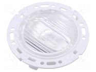 LED lens; round; plexiglass PMMA; transparent; Mounting: push-in LEDIL