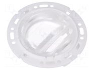 LED lens; round; plexiglass PMMA; transparent; Mounting: push-in LEDIL