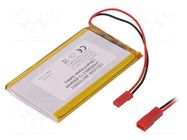 Re-battery: Li-Po; 3.7V; 4000mAh; cables,JST SYR-02T socket CELLEVIA BATTERIES