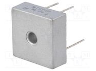 Bridge rectifier: single-phase; Urmax: 100V; If: 15A; Ifsm: 300A DC COMPONENTS