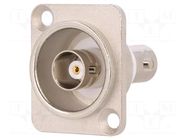 Coupler; BNC socket,both sides; insulated; 50Ω; silver; metal; FT CLIFF