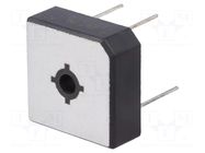 Bridge rectifier: single-phase; Urmax: 100V; Ufmax: 1.1V; If: 15A DC COMPONENTS