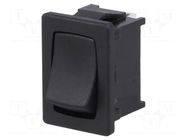 ROCKER; SPDT; Pos: 2; ON-OFF; 10A/250VAC; black; IP40; none; 1803 Marquardt