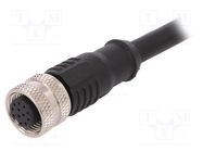 Connector: M12; plug; PIN: 12; female; A code-DeviceNet / CANopen BULGIN