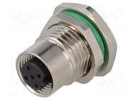 Connector: M12; socket; PIN: 5; female; 60V; IP67; THT; 4A BULGIN