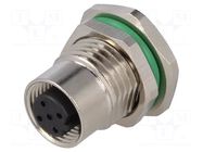Connector: M12; socket; PIN: 5; female; 60V; IP67; THT; 4A BULGIN