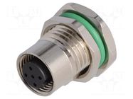 Connector: M12; socket; PIN: 5; female; 60V; IP67; THT; 4A BULGIN