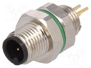 Connector: M5; socket; male; THT; PIN: 3; IP67; 60V; 1A BULGIN