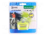 Torch: LED headtorch; 38h; 140lm; 59x40x40mm; 2W EMOS