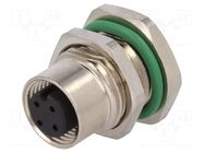 Connector: M12; socket; PIN: 4; female; 250V; IP67; THT; 4A BULGIN