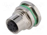 Connector: M12; socket; PIN: 4; female; 250V; IP67; THT; 4A BULGIN