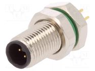 Connector: M5; socket; male; THT; PIN: 4; IP67; 60V; 1A BULGIN