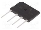 Bridge rectifier: single-phase; Urmax: 200V; If: 20A; Ifsm: 250A DC COMPONENTS