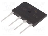 Bridge rectifier: single-phase; Urmax: 200V; If: 20A; Ifsm: 250A 