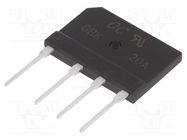Bridge rectifier: single-phase; Urmax: 50V; If: 20A; Ifsm: 250A DC COMPONENTS