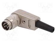 Connector: M16; plug; male; soldering; for cable; PIN: 8; 5A; 100V AMPHENOL