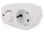 Plug socket strip: supply; 16A; white; 230VAC; Sockets: 1 LOGILINK