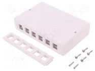 Case; socket; Keystone; white; surface-mounted; female LOGILINK