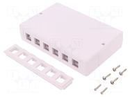 Case; socket; Keystone; white; wall mount; female LOGILINK