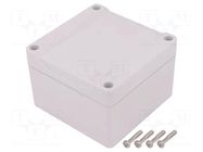 Enclosure: multipurpose; X: 90mm; Y: 90mm; Z: 60mm; 1555; grey HAMMOND