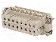 Connector: HDC; contact insert; female; DA; PIN: 16; 16+PE; UL94V-0 DEGSON ELECTRONICS