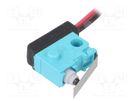 Microswitch SNAP ACTION; 0.1A/30VDC; with lever; SPST-NC; Pos: 2 PANASONIC