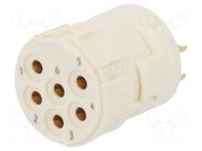 Connector: M23; contact insert; PIN: 6; female; soldering; 300V; 20A HARTING