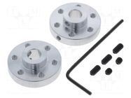 Bracket wheel; Kit: adapter,allen wrench,mounting screws; 2pcs. POLOLU