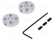 Bracket wheel; Kit: adapter,allen wrench,mounting screws; 2pcs. POLOLU