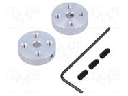 Bracket wheel; Kit: adapter,allen wrench,mounting screws; 2pcs. 