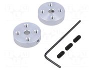 Bracket wheel; Kit: adapter,allen wrench,mounting screws; 2pcs. POLOLU