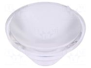 LED lens; round; colourless; 60° OPTOSUPPLY