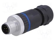 Connector: M12; plug; PIN: 8; male; A code-DeviceNet / CANopen BULGIN