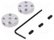 Bracket wheel; Kit: adapter,allen wrench,mounting screws; 2pcs. POLOLU