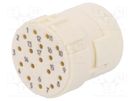 Connector: M23; contact insert; PIN: 17; female; crimped; 160V; 8A HARTING