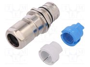 Enclosure: for M23 connectors; external thread; straight; 3÷7mm HARTING