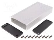 Enclosure: with panel; 1457; X: 84mm; Y: 160mm; Z: 28mm; aluminium HAMMOND