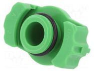 Syringe adapter; 3ml; green; for dispensers,for syringes; QuantX FISNAR