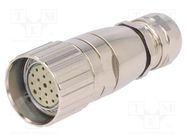 Connector: M23; plug; PIN: 19(3+16); female; soldering; for cable BULGIN