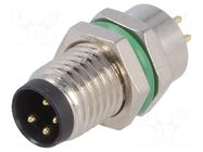 Connector: M8; male; PIN: 4; 30V; IP67; socket; 3A BULGIN